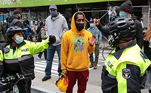 Trump Rally and Protest : Times Square : New York :  Photos : Richard Moore : Photographer